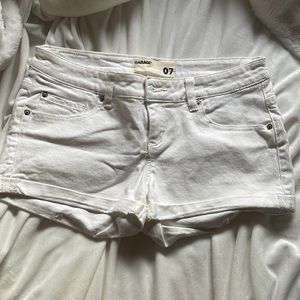 White denim shorts